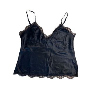 Anne Carson 100% Silk Black Cami